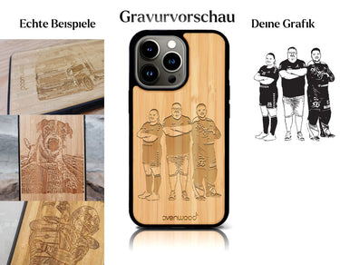 INDIVIDUELL iPhone 15 Pro Max Bambus-Kunststoff